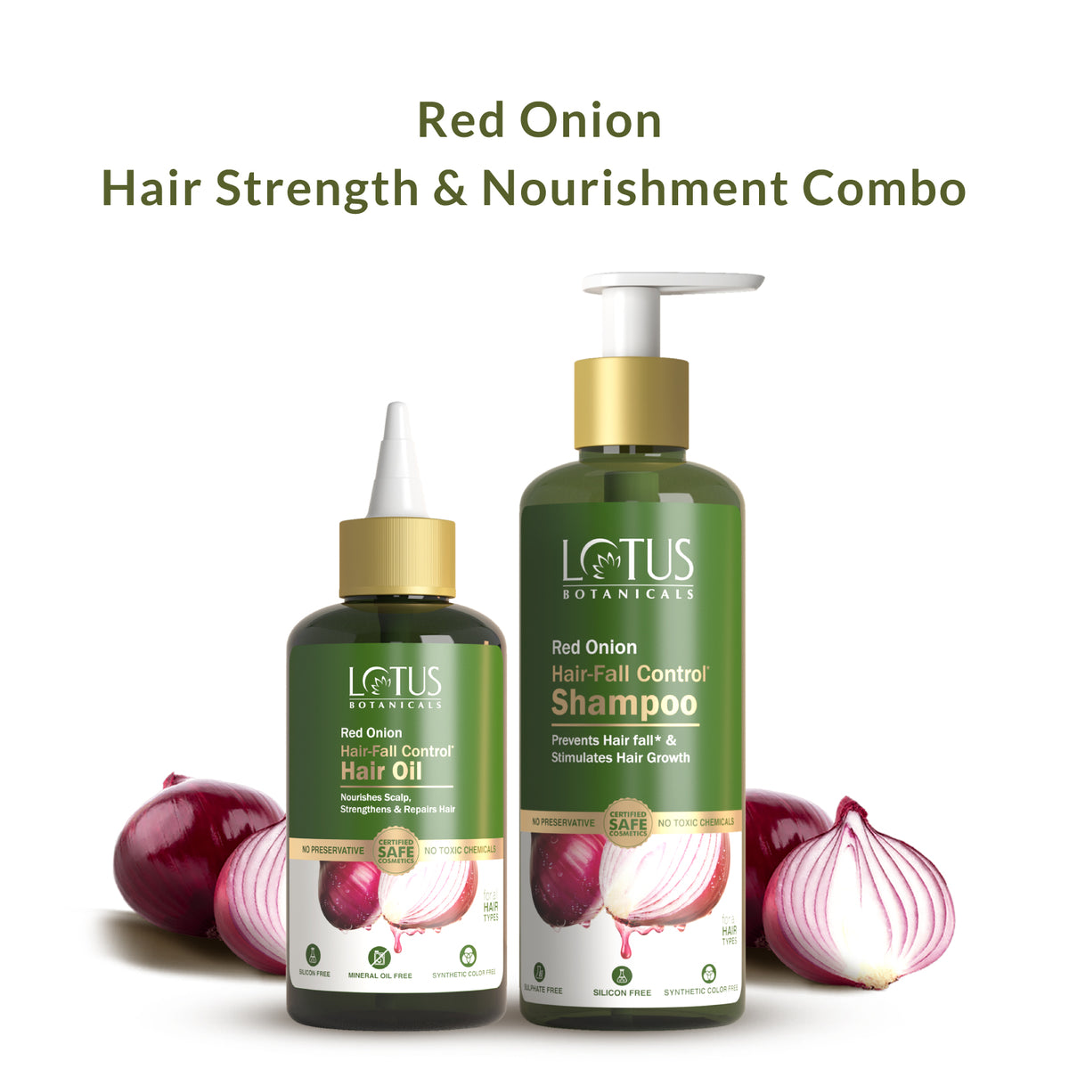 Red Onion Hair Strength & Nourishment Combo - Natural Hair Care with Onion Extracts for Strong and Healthy Hair