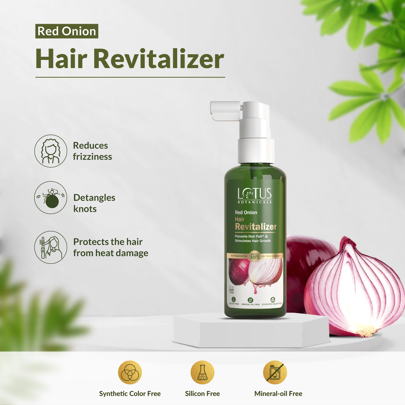 Red Onion Hair Revitalizing Combo - Hair Care with Red Onion Extract for Strong and Healthy Hair