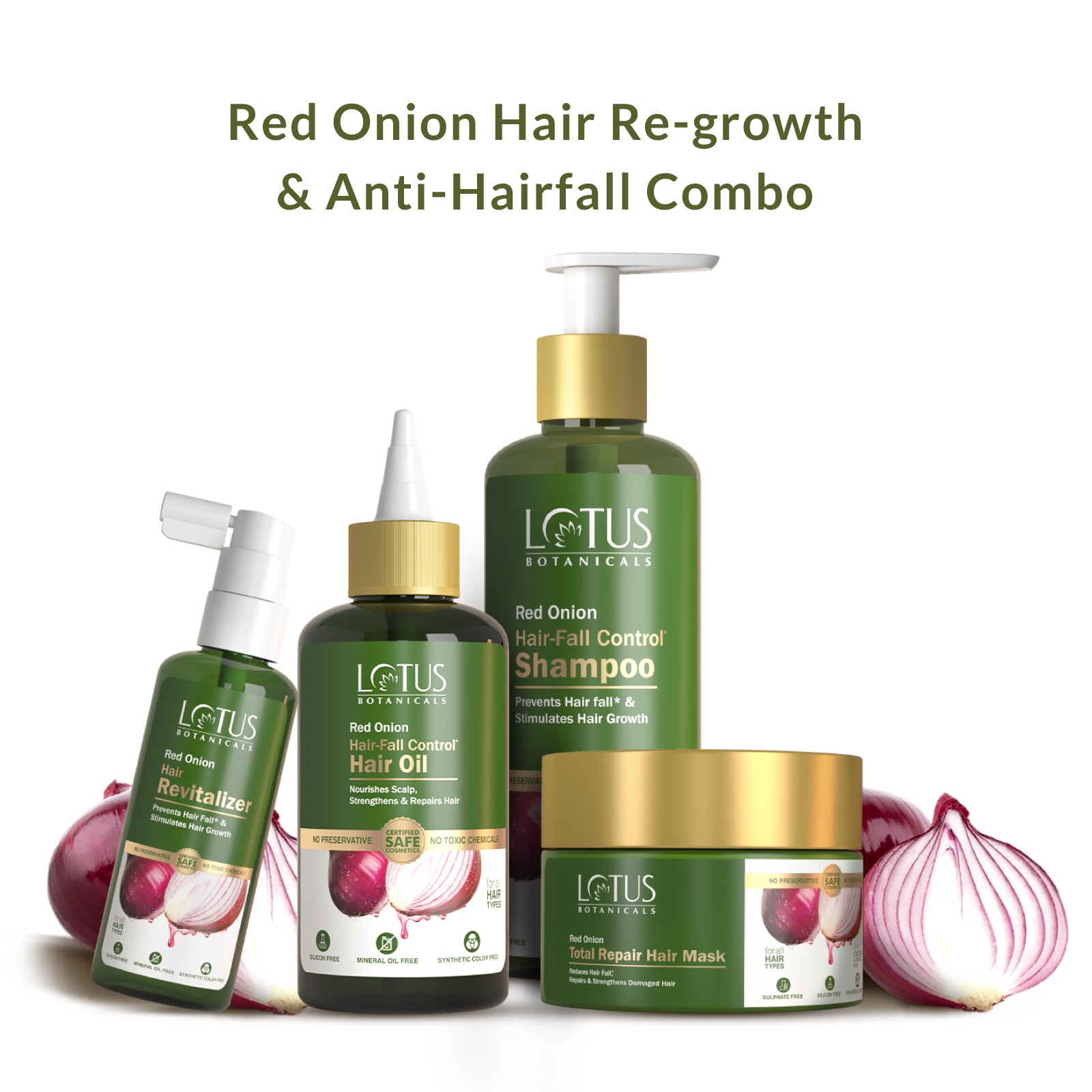 Red Onion Hair Re-growth & Anti HairFall Combo - Natural Solution for Hair Regeneration and Prevention of Hair Loss