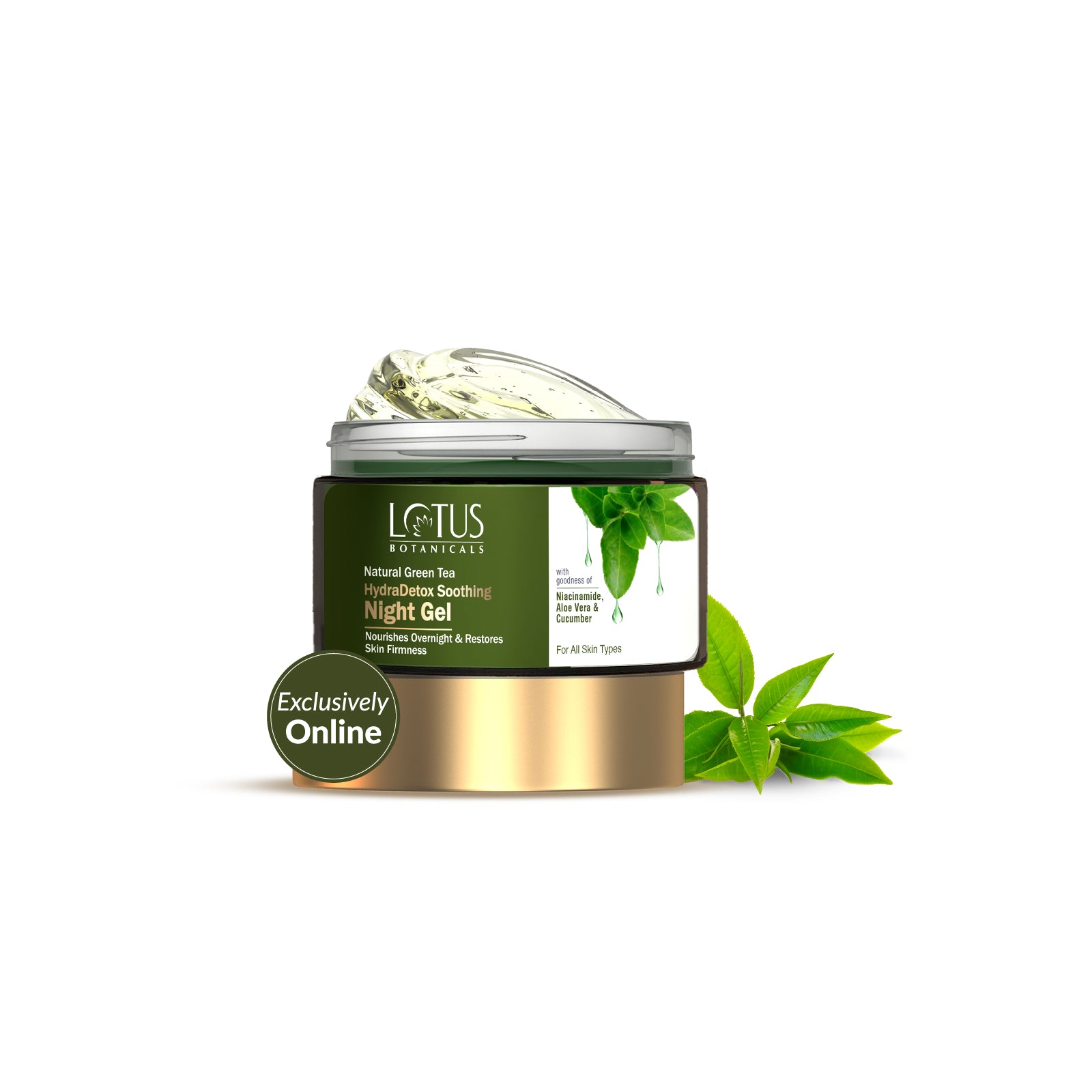 Refreshing and Nourishing Natural Green Tea HydraDetox Soothing Night Gel