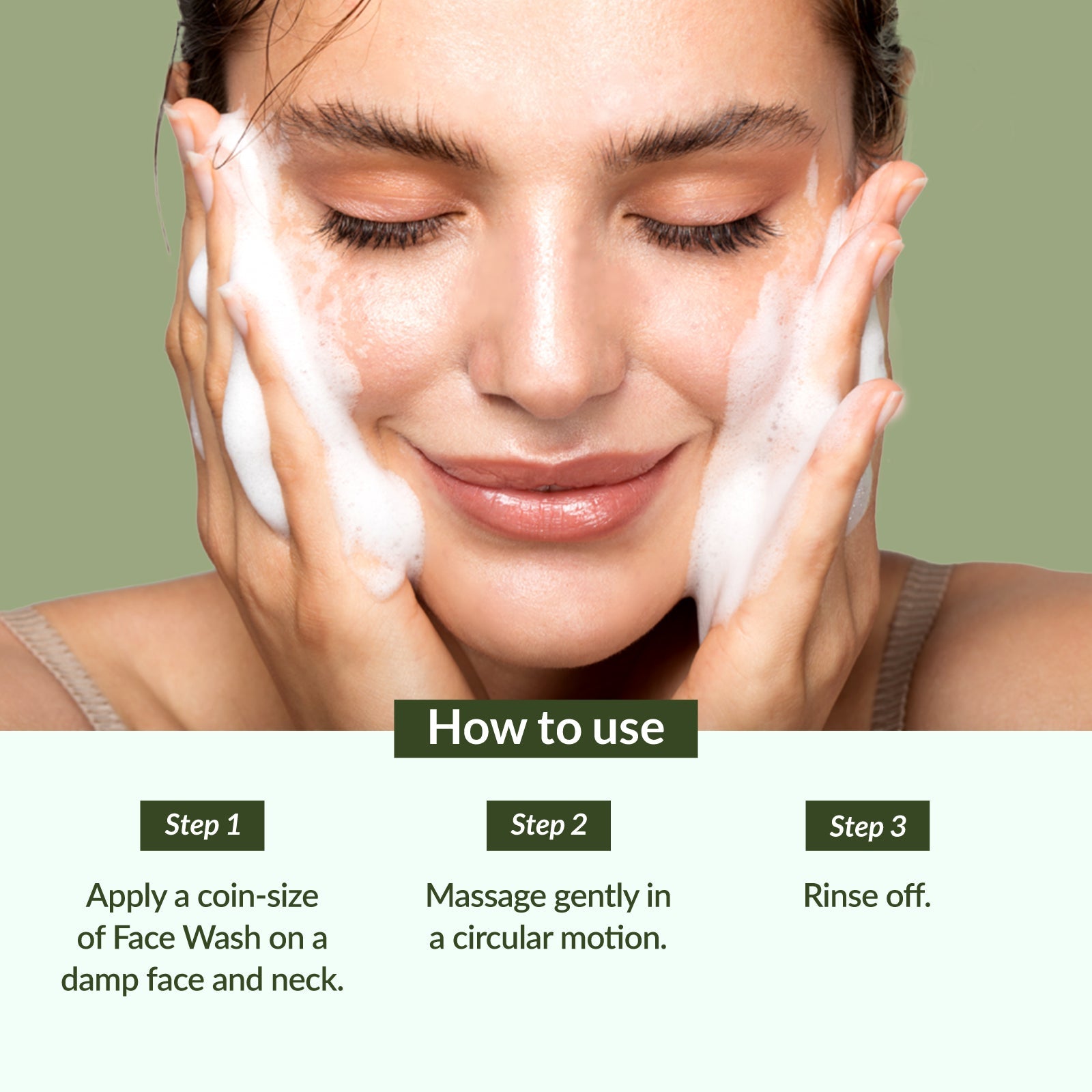 natural baking soda deep cleansing face wash product