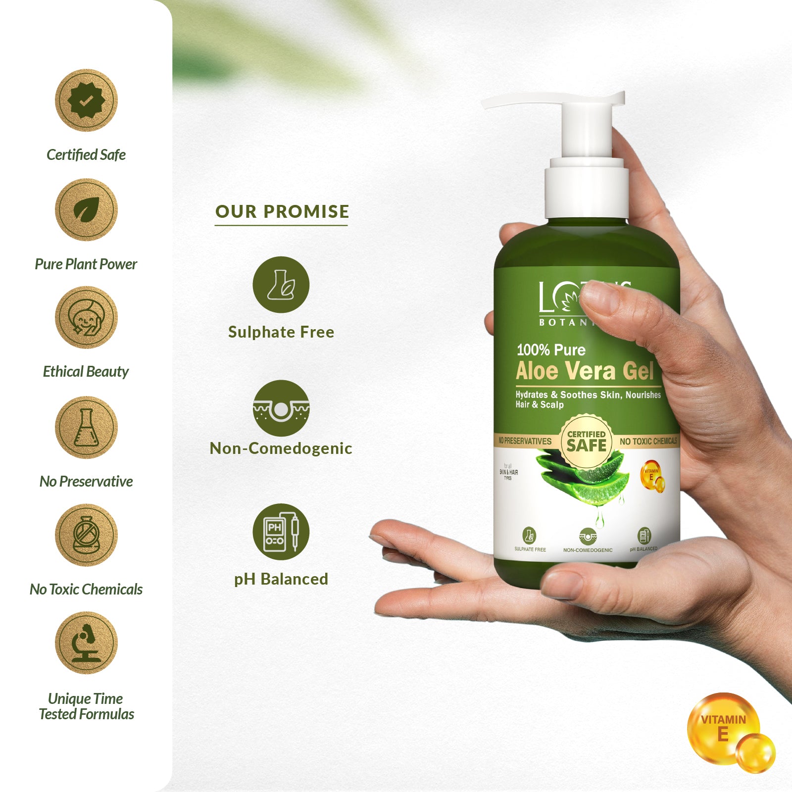 Aloe Vera Gel with Vitamin E - Natural and Nourishing Skincare Solution