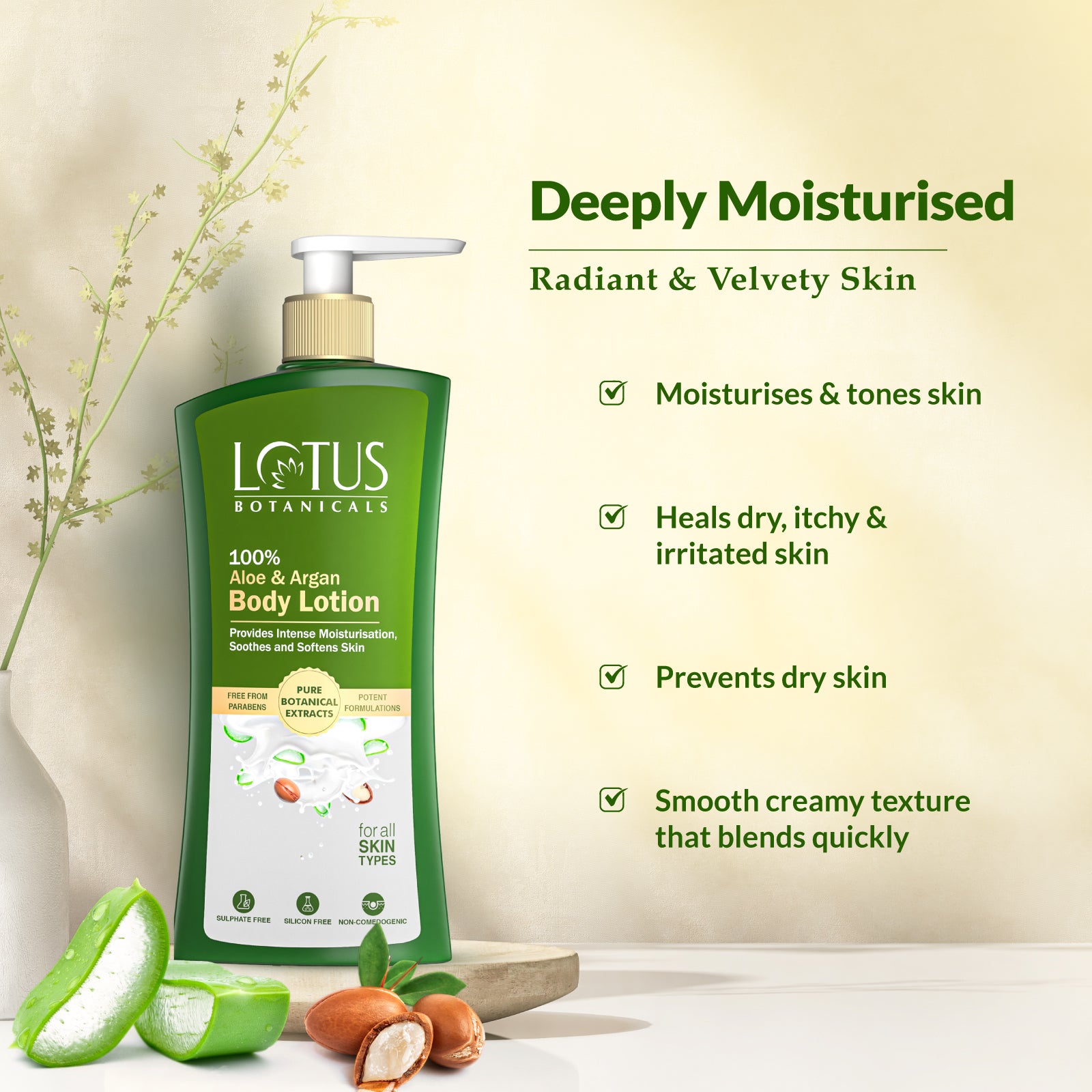 100% Aloe & Argan Body Lotion