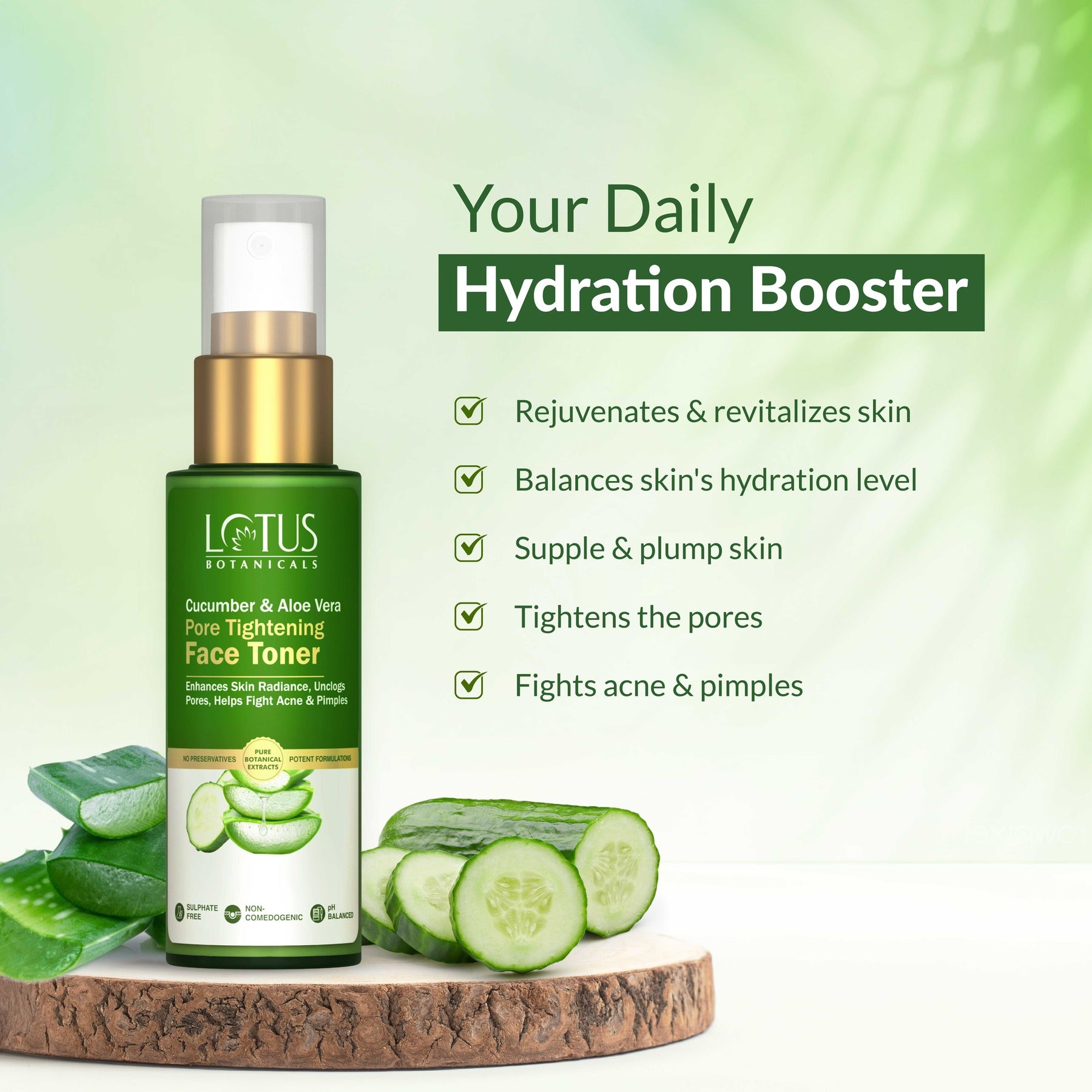 Cucumber & Aloe Vera  Pore Tightening Face Toner