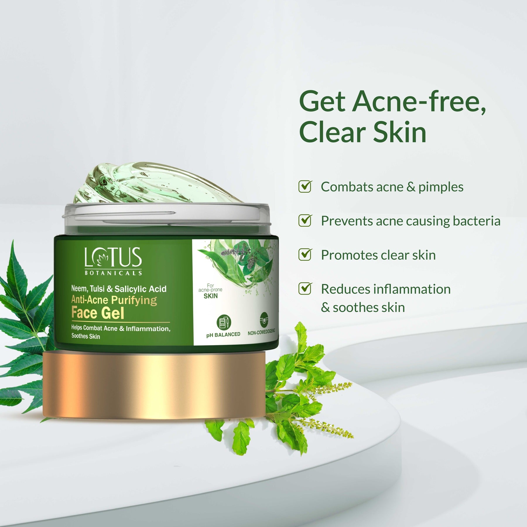 Neem, Tulsi & Salicylic Acid Anti-Acne Purifying Face Gel