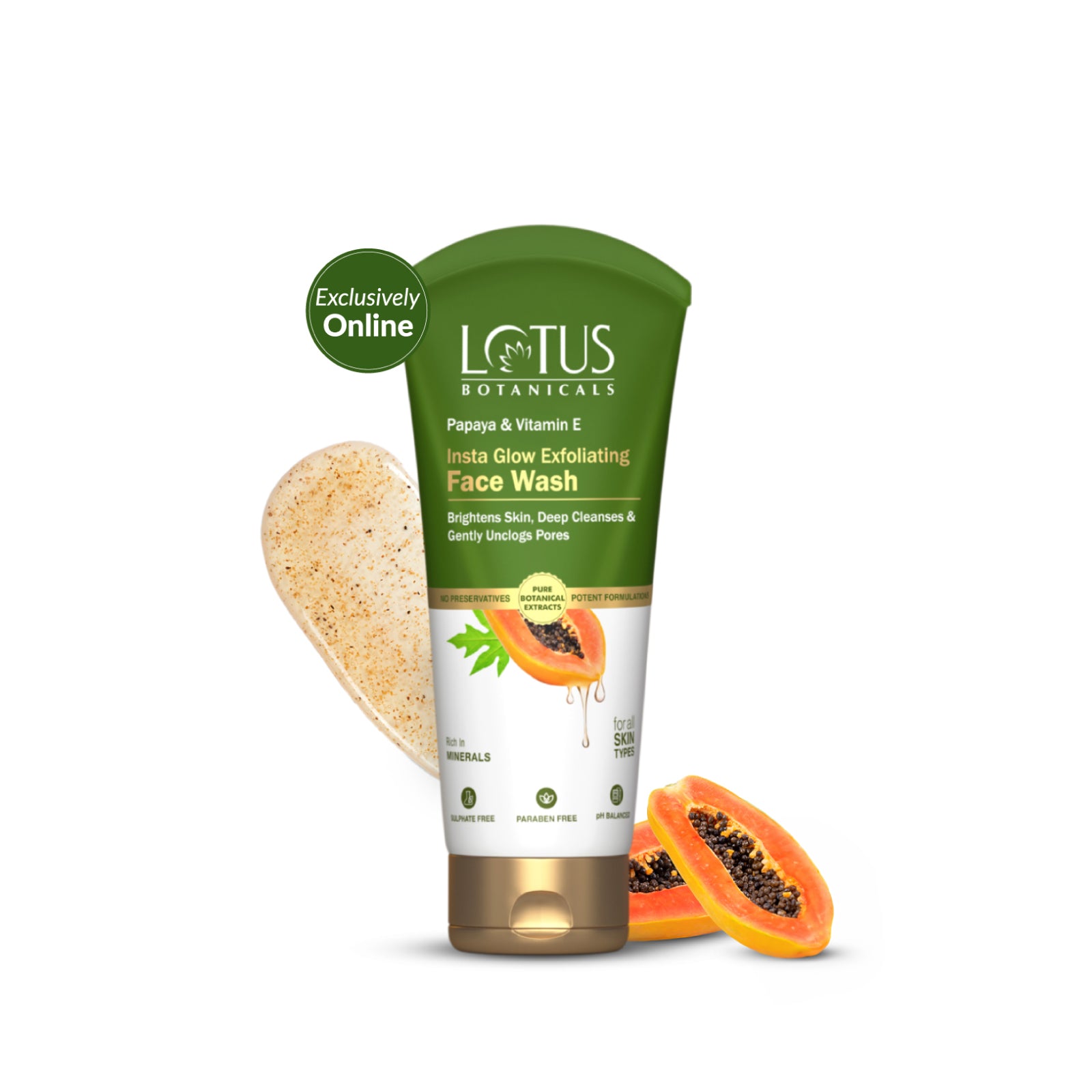Papaya & Vitamin E Insta Glow Exfoliating Facewash - 100ml