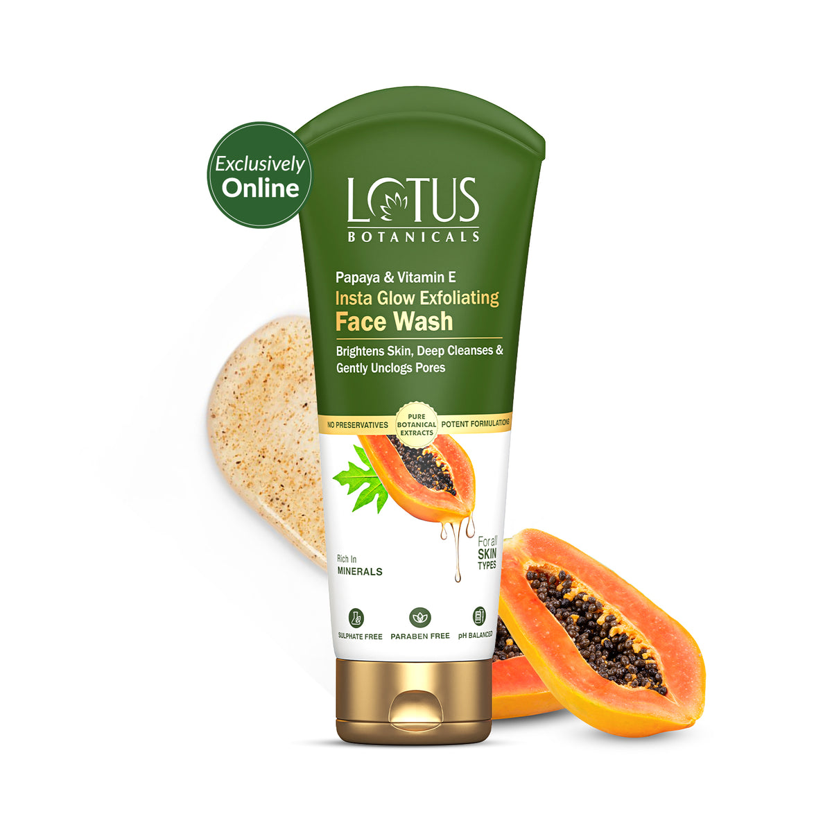 Papaya & Vitamin E Insta Glow Exfoliating Face Wash - 200ml