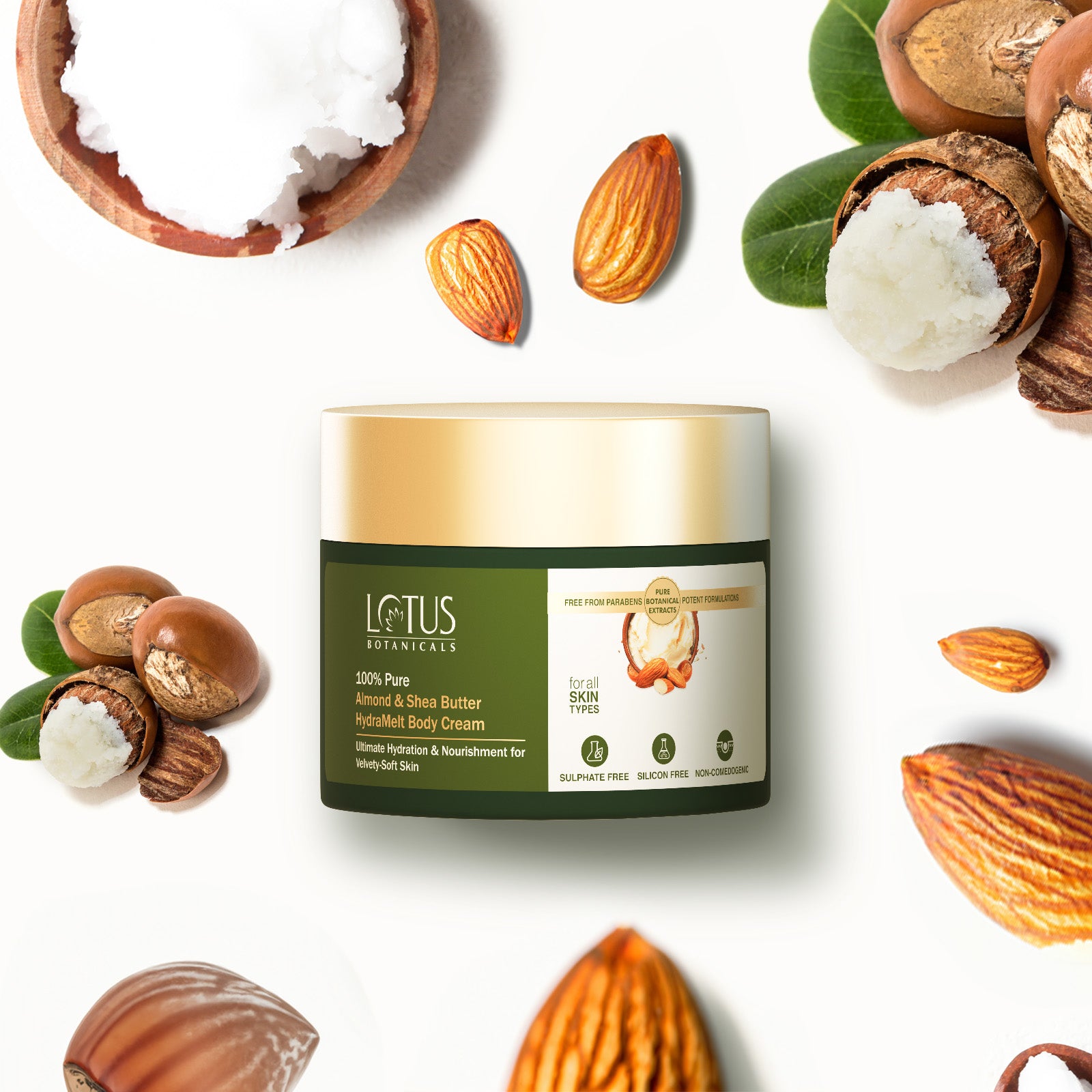 100% Pure Almond & Shea Butter HydraMelt Body Cream