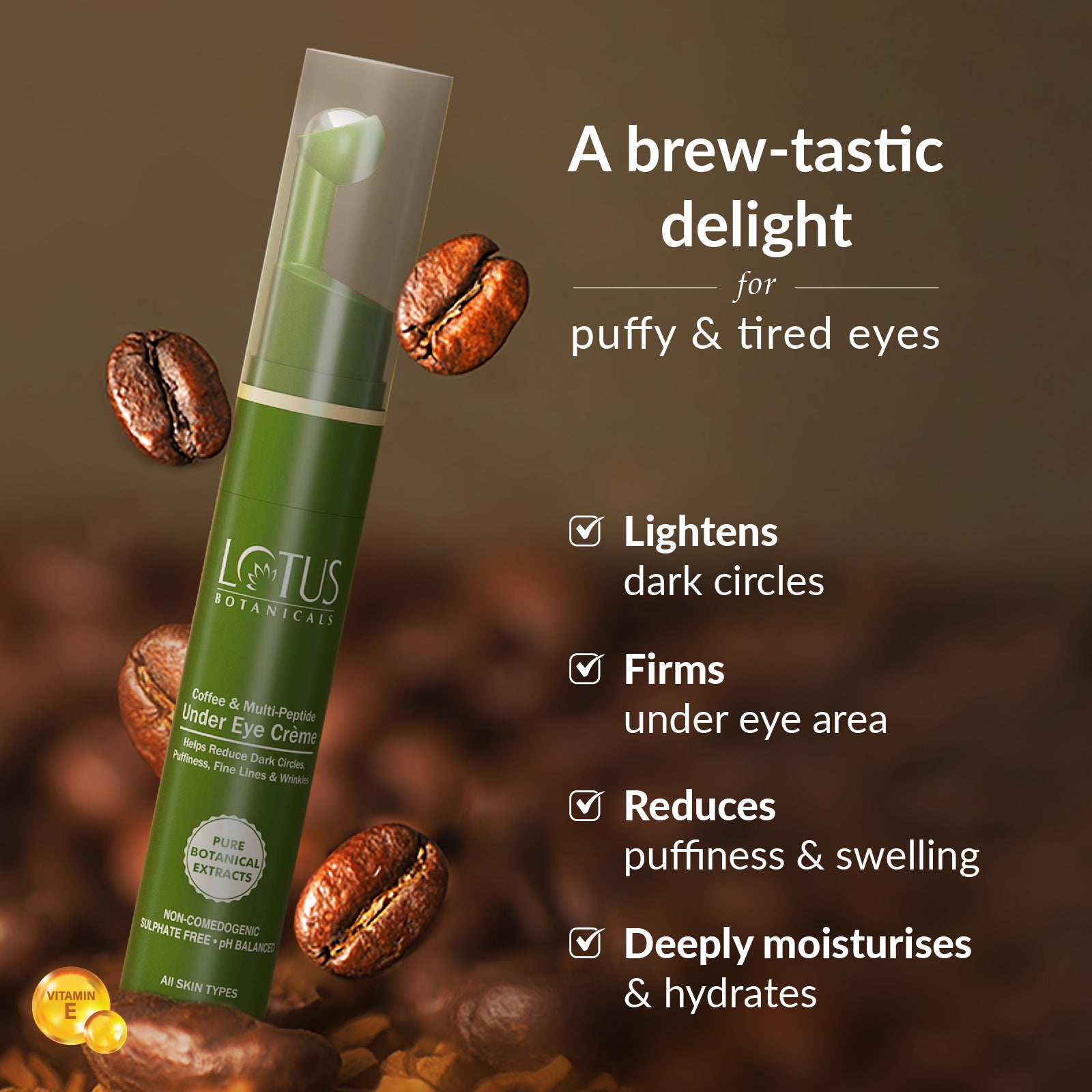 Coffee and Multi-Peptide Under Eye Crème with Vitamin E