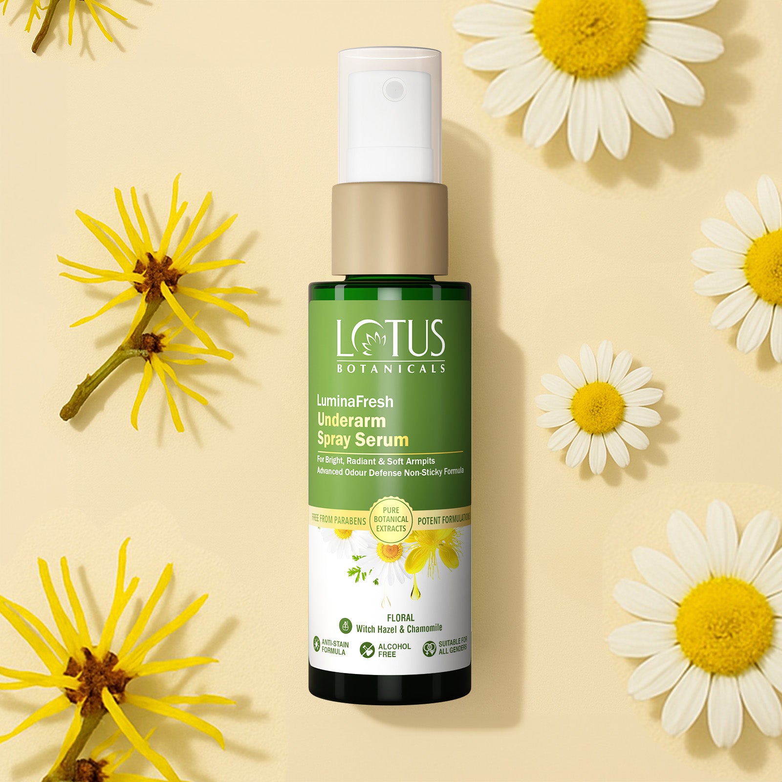 LuminaFresh Underarm Spray Serum with Witch Hazel and Chamomile