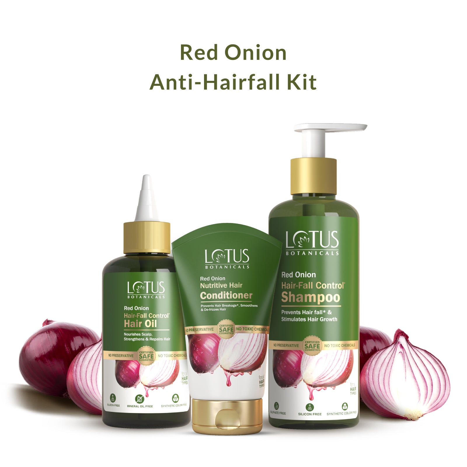 Red Onion Anti HairFall Kit - Natural hair care solution with red onion extract for combating hair loss