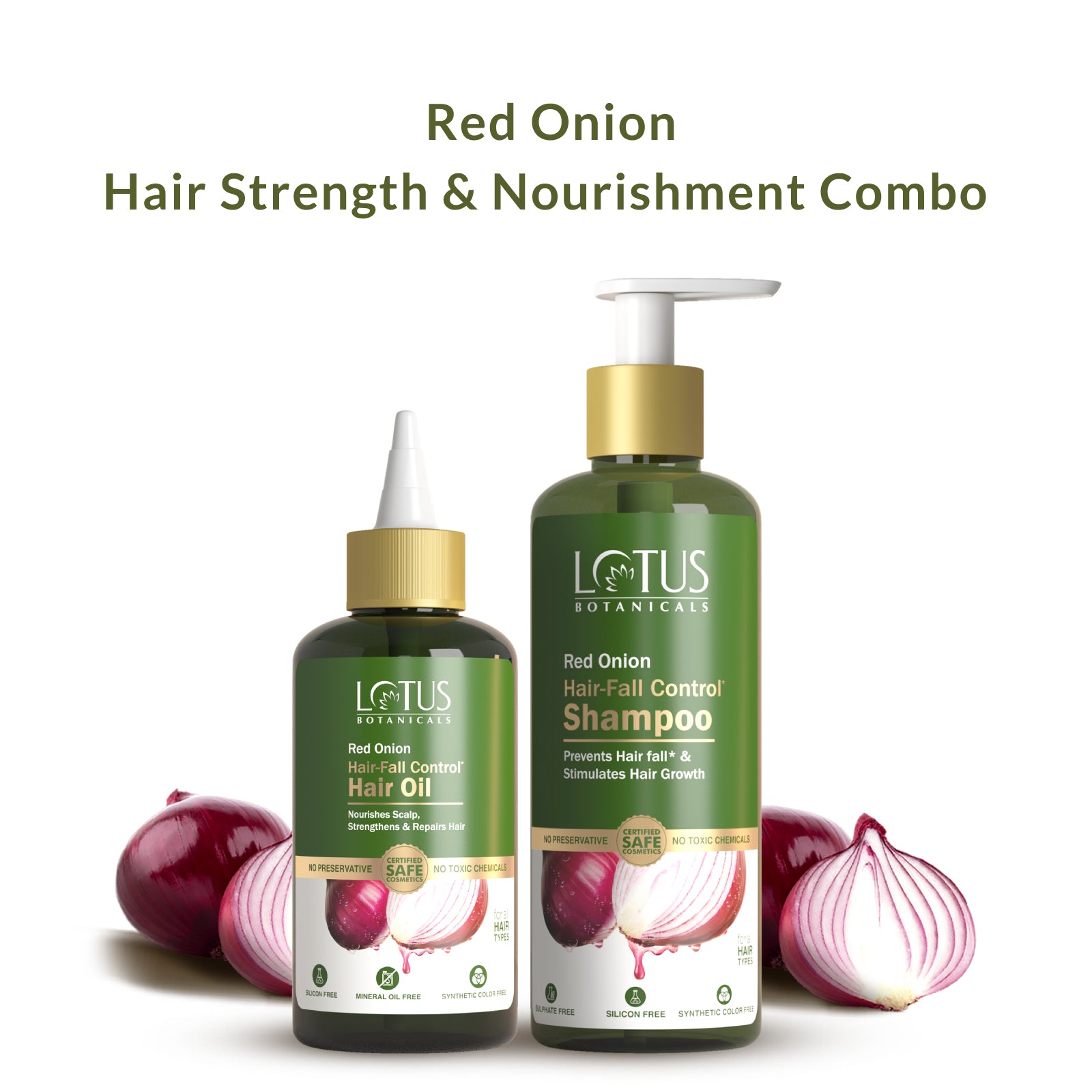 Red Onion Hair Strength & Nourishment Combo - Natural Hair Care with Onion Extracts for Strong and Healthy Hair