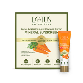 Carrot & Niacinamide Glow and De-Tan Mineral Sunscreen | SPF 50+ | PA++++ | Sample