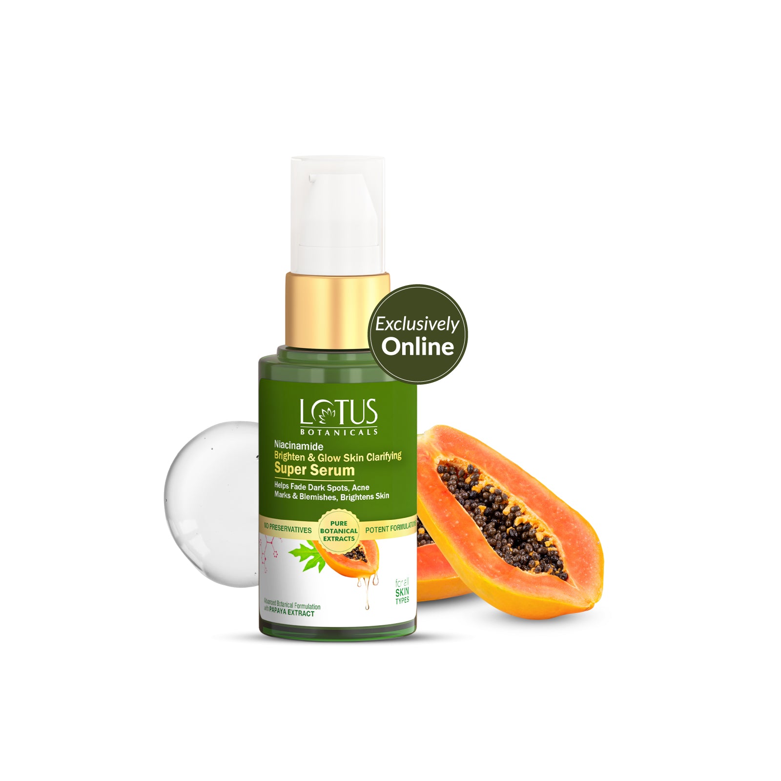 Papaya & Niacinamide Brighten & Glow Skin Clarifying Super Serum