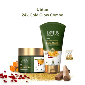 Ubtan 24k Gold Glow Combo - Luxurious gold-infused skin treatment for a radiant and youthful complexion