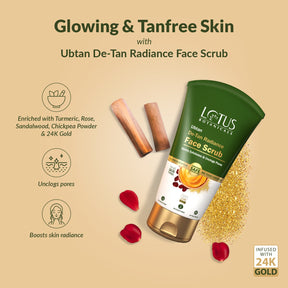 Ubtan De-Tan Radiance Face Scrub - Exfoliating and Brightening Skincare Product for a Glowing Complexion