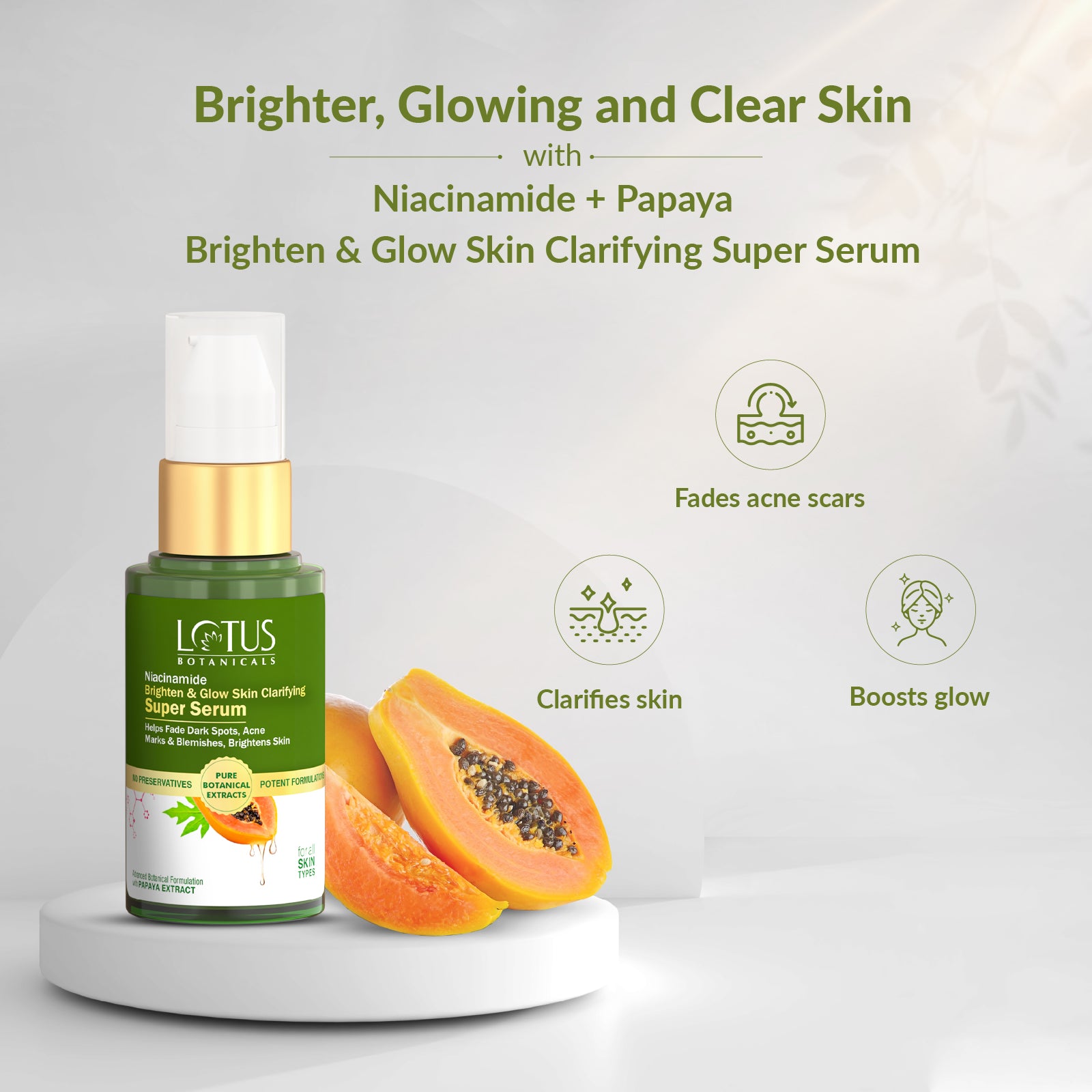 Papaya & Niacinamide Brighten & Glow Skin Clarifying Super Serum