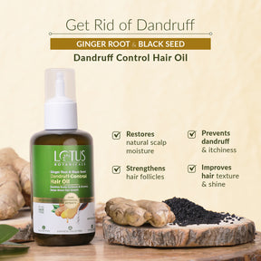 Natural Ginger Root & Black Seed Hair Oil for Effective Dandruff Control