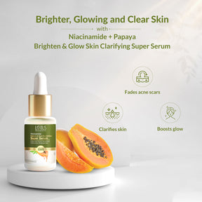Niacinamide and Papaya Brighten & Glow Skin Clarifying Super Serum - Illuminating Skincare Treatment with Natural Ingredients