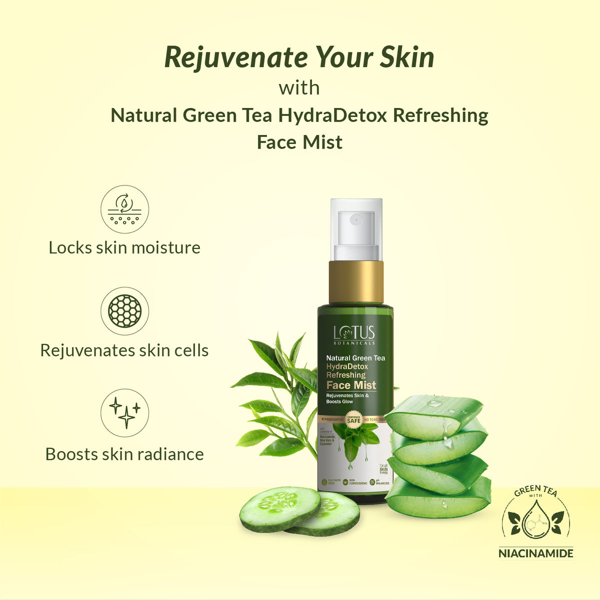 Refresh and Revitalize Your Skin with Lotus Green Tea Face Mist Get