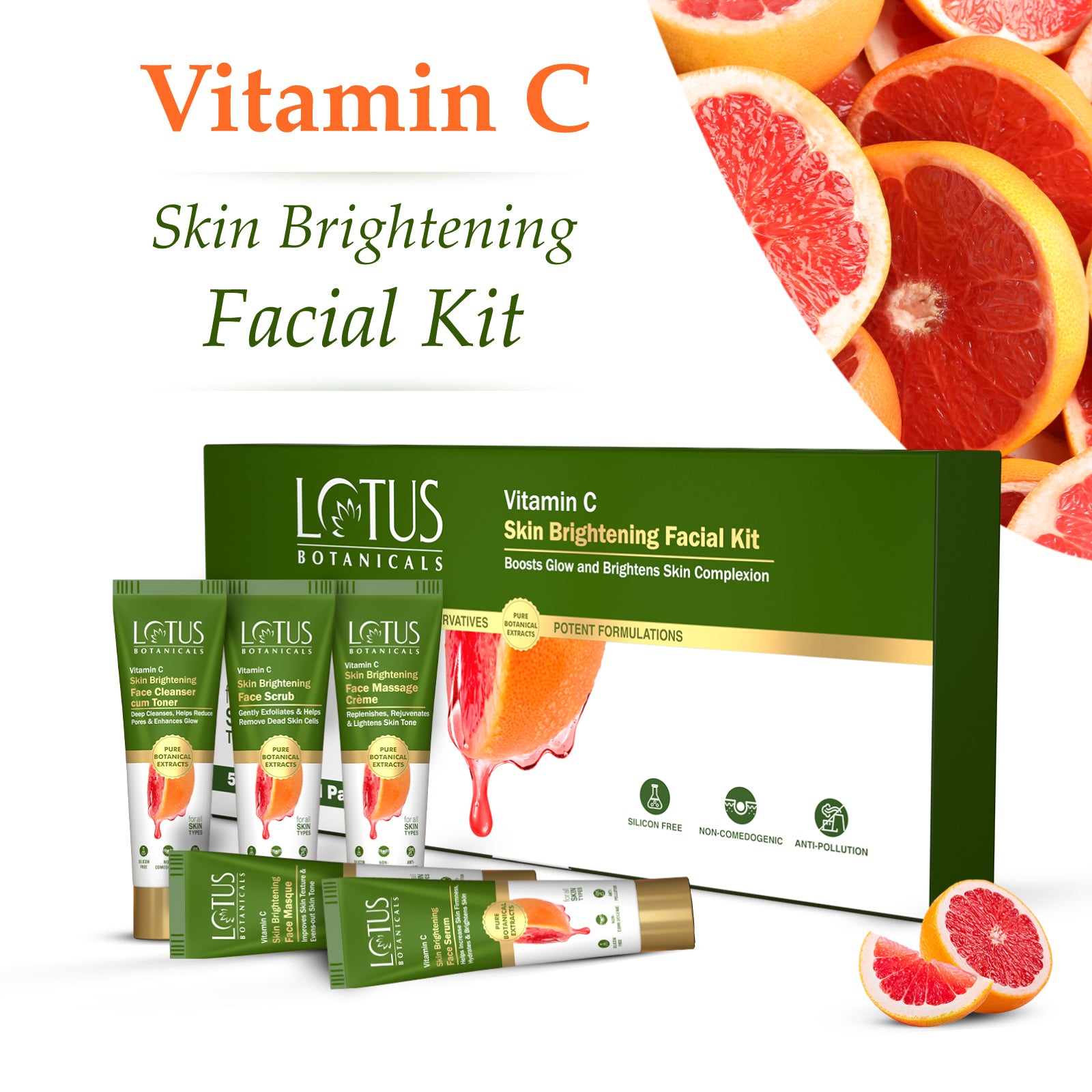 Vitamin C Skin Brightening Facial Kit - Illuminate and Revitalize Your Skin with this Powerful Antioxidant Formula