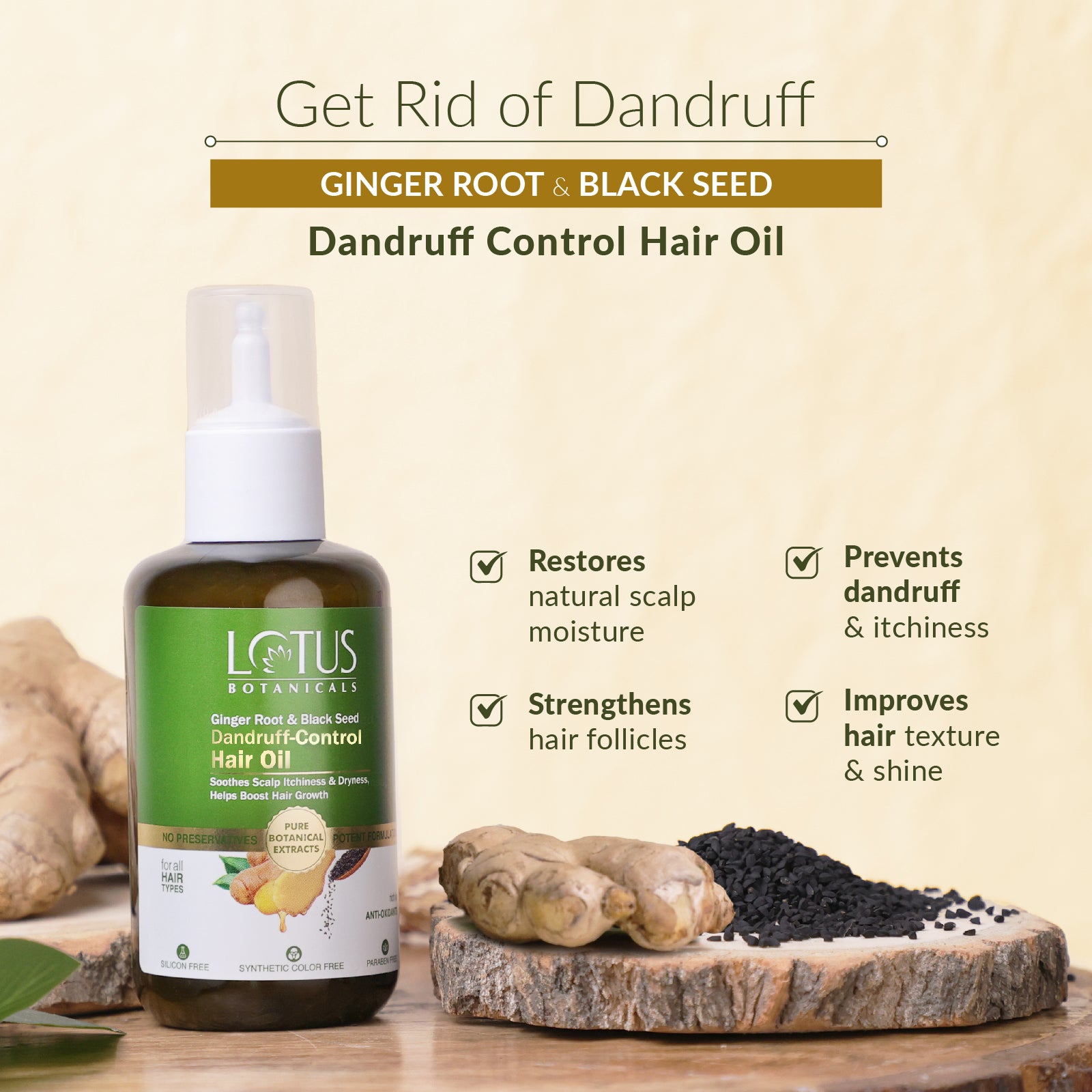 Ginger Root & Black Seed Dandruff Control Hair Oil