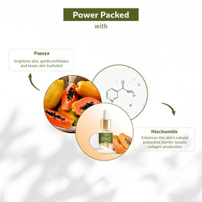 Niacinamide + Papaya Brighten & Glow Skin Clarifying Super Serum - Illuminating skincare product with powerful ingredients for a radiant complexion