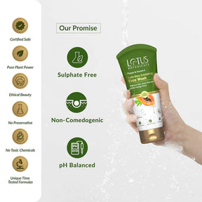 Lotus Botanicals Papaya & Vitamin E Insta Glow Exfoliating Face Wash