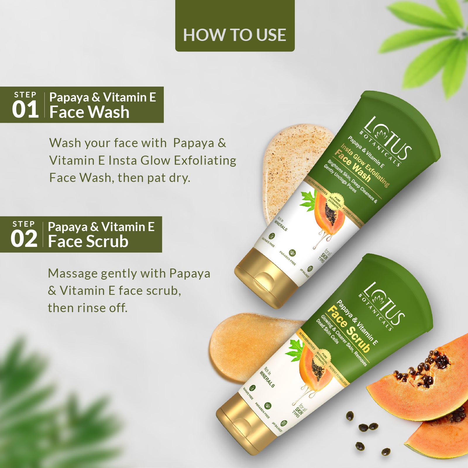 Lotus Botanicals Papaya & Vitamin E Glow Boosting Duo