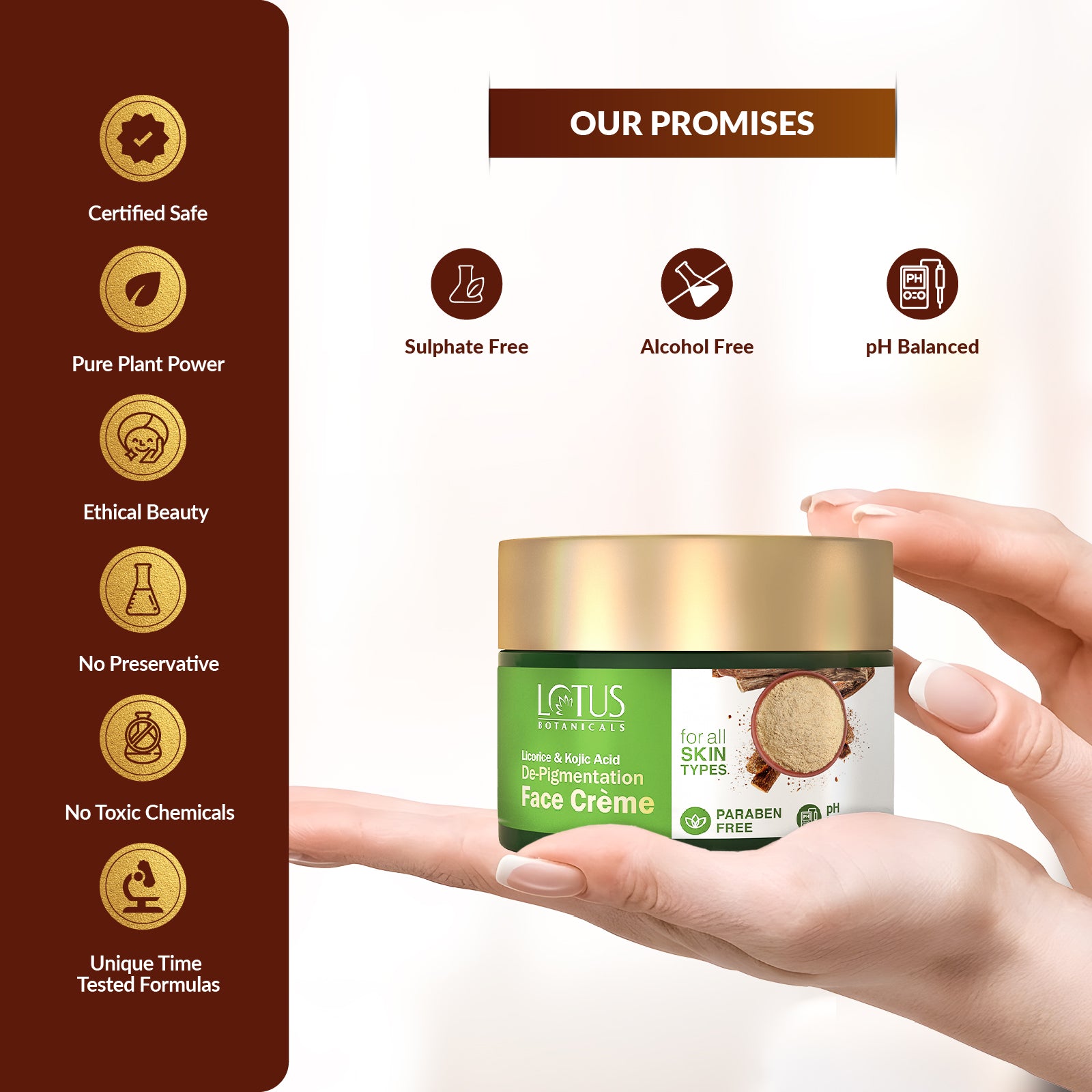 Licorice and Kojic Acid De-Pigmentation Face Crème