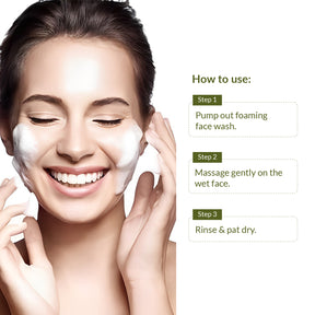 Neem Tulsi Salicylic Acid Gentle Foaming Face Wash - Cleansing and Soothing Herbal Formula for Clear and Healthy Skin