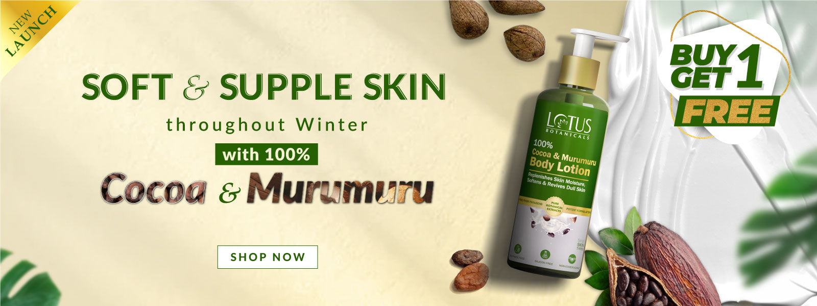 100% Cocoa & Murumuru Body Lotion