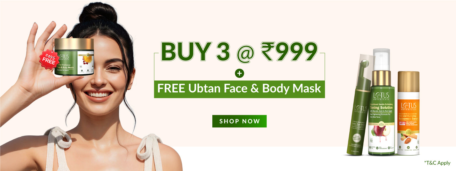 🎁BUY 3 AT 999 + FREE Ubtan De-Tan Face & Body Mask worth ₹495🎁