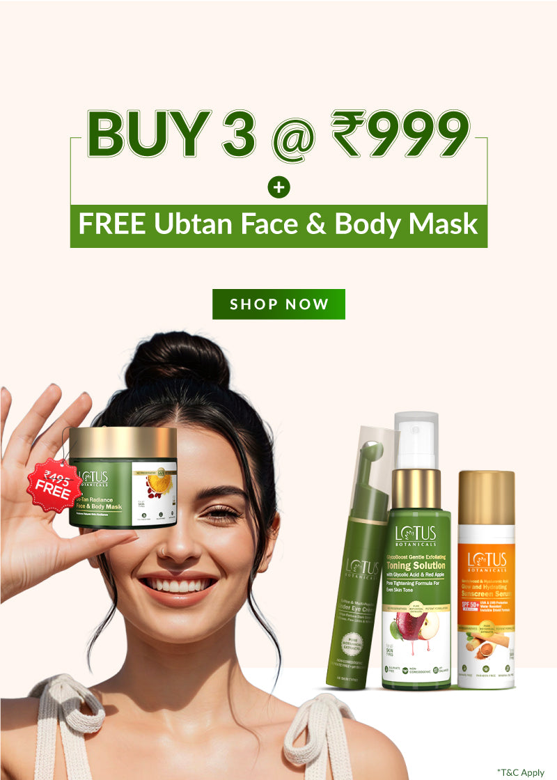 🎁BUY 3 AT 999 + FREE Ubtan De-Tan Face & Body Mask worth ₹495🎁