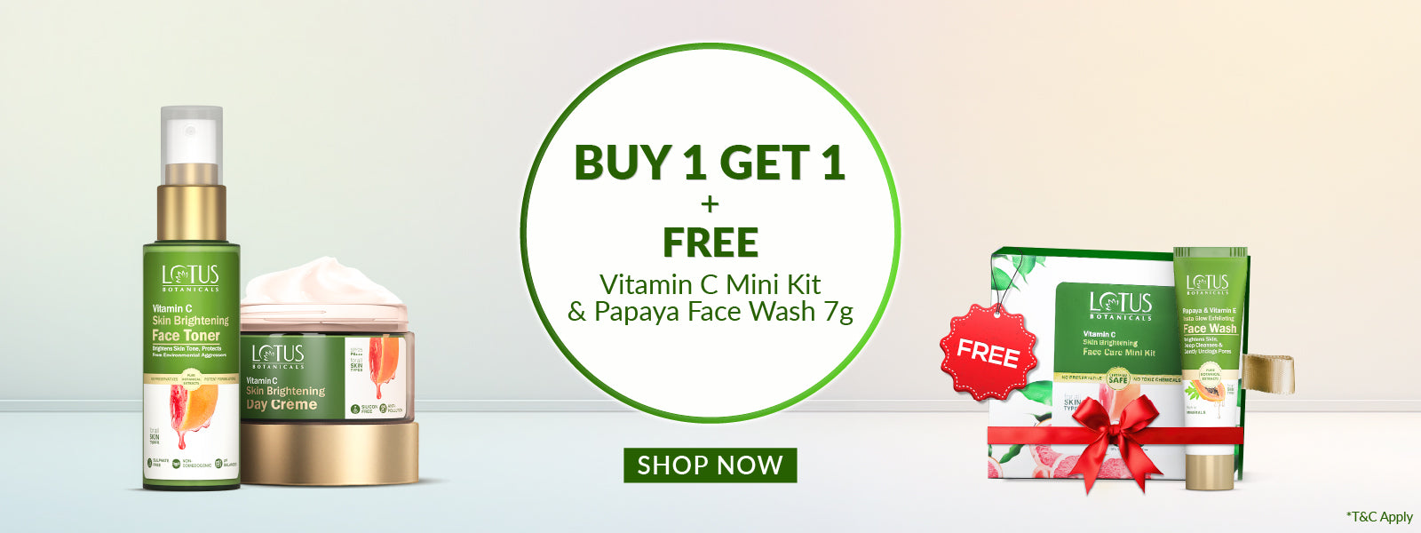 🎁BUY 1 GET 1 + FREE Vitamin C Mini Kit + Papaya Facewash 7g  worth Rs 298🎁