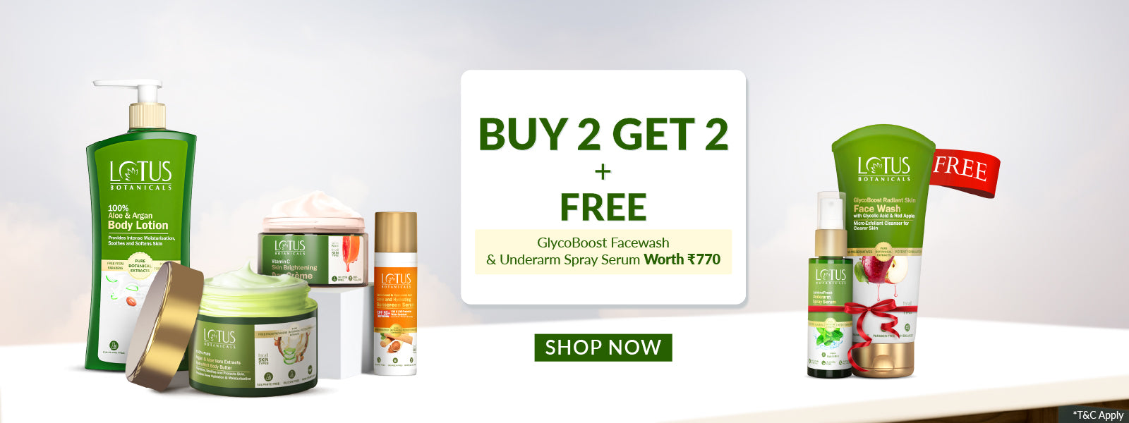 🎁BUY 2 GET 2 + FREE GlycoBoost Facewash & Underarm Spray Serum worth Rs 770🎁