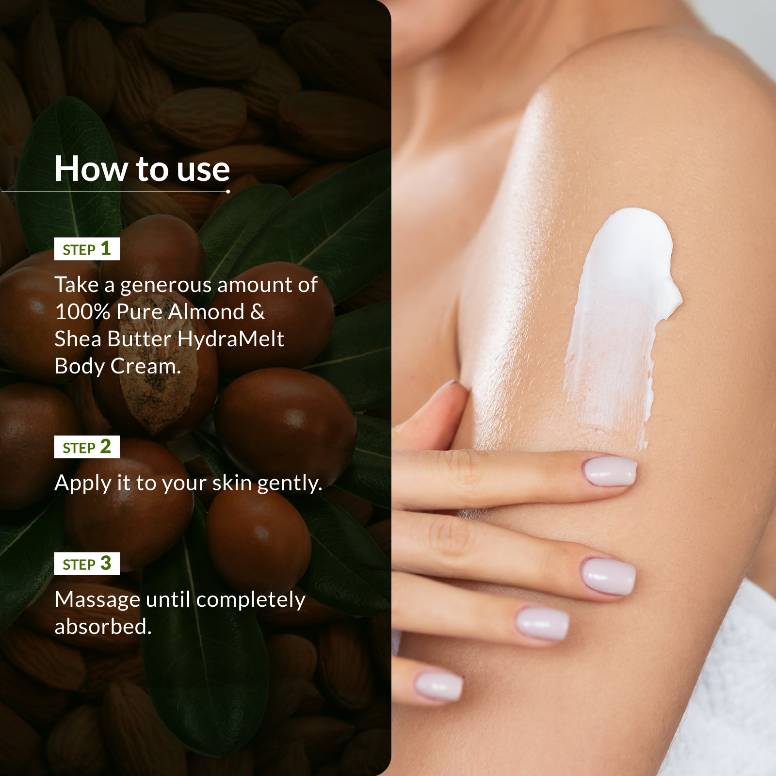 100% Pure Almond & Shea Butter HydraMelt Body Cream