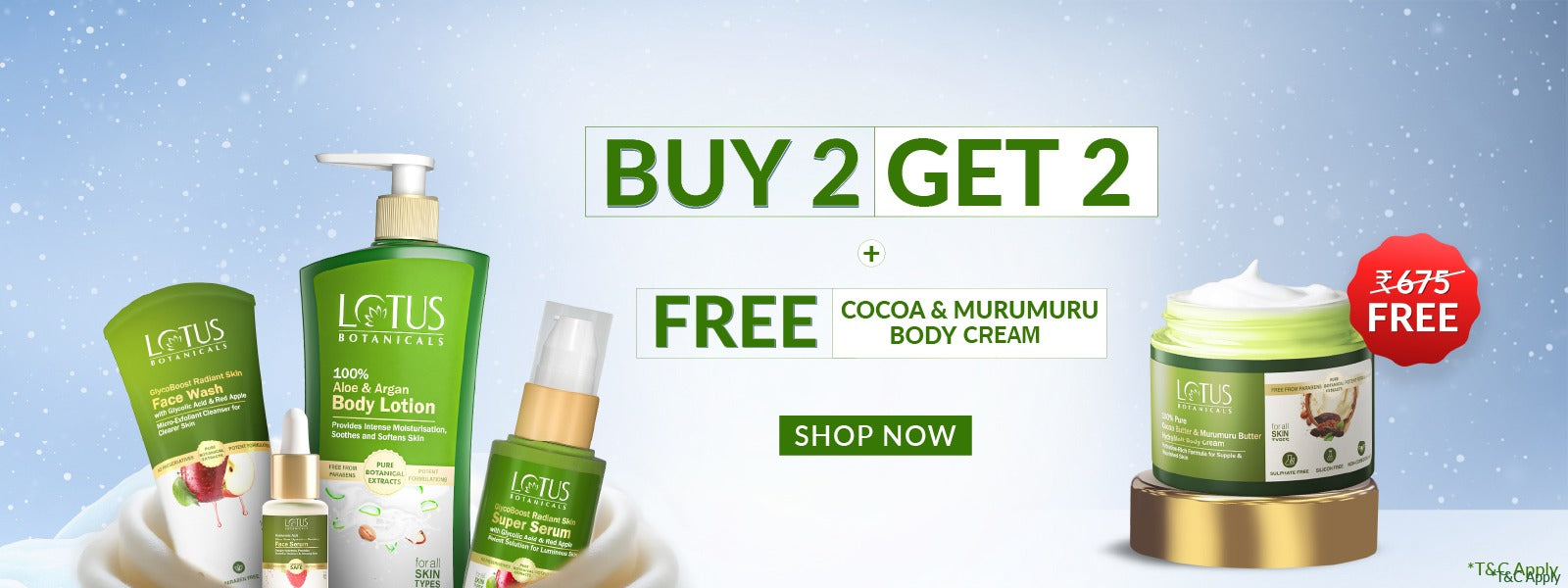 🎁Buy 2 Get 2 + FREE Cocoa Butter & Murumuru Body Cream Worth ₹675🎁