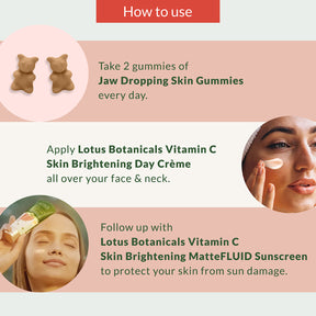 Lotus Botanicals Power Gummies Skin Brightening Kit - A set of skin brightening gummies by Lotus Botanicals