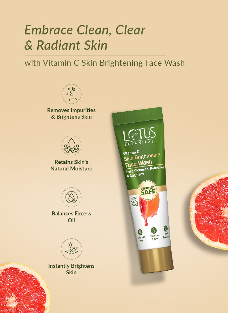 Vitamin C Skin Brightening Face Wash - minis Refreshing citrus-infused face wash for a radiant complexion - travel-sized