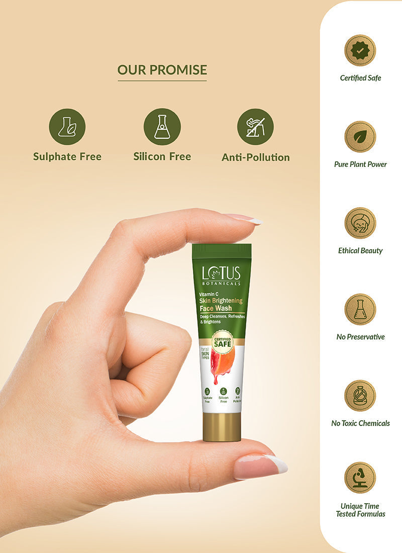 Vibrant Vitamin C Skin Brightening Face Wash in travel size