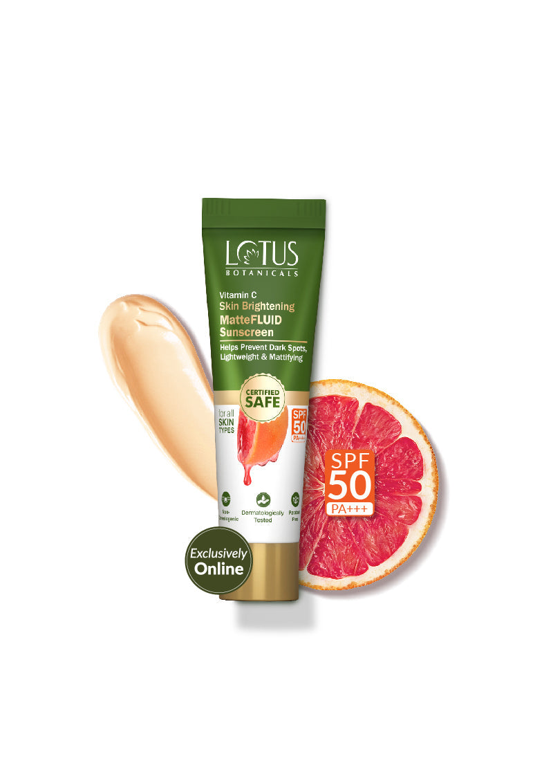 Vitamin C Skin Brightening MatteFLUID Sunscreen SPF 50 | PA+++ | minis - Protective skincare product with high sun protection factor and brightening properties